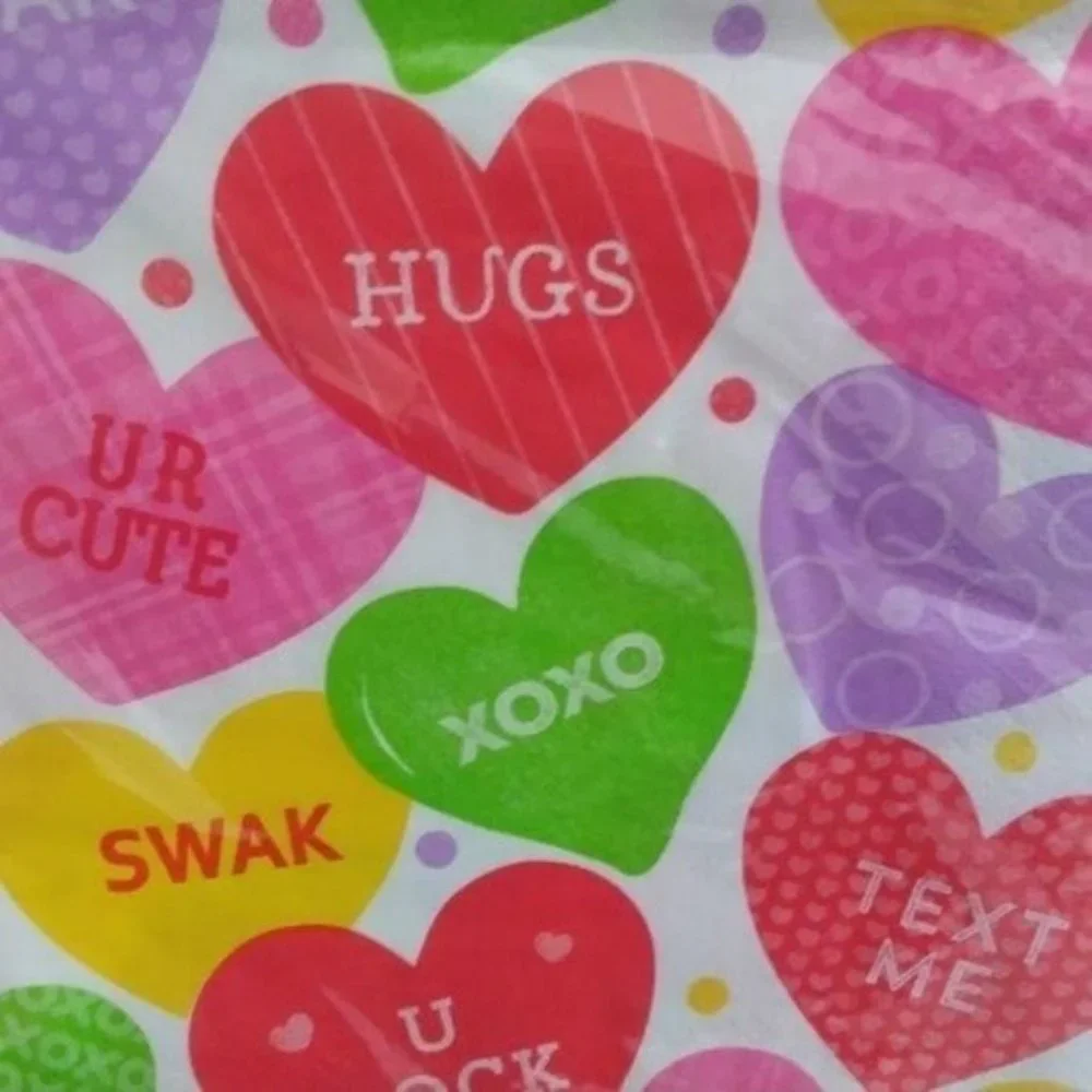 Valentine Window CLINGS & Napkins Beverage Wedding Party New 3 Piece Set
